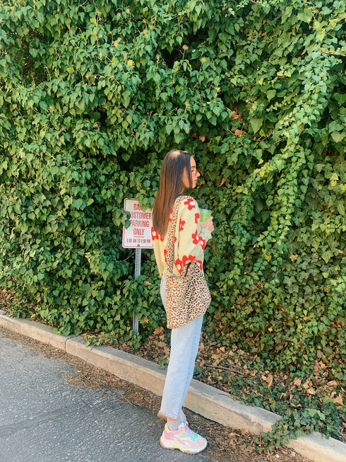 La La Retro Floral Sweater